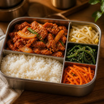 [꼬륵] 매콤 제육 나물 도시락